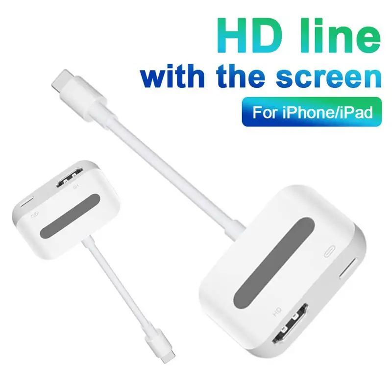 

HD 1080P Digital AV Adapter HDMI-Compatibl Converter Charging Adapter for iPhone iPad To TV HD Monitors Projector TV Accessories