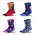 Взрослые хлопковые Веселые забавные короткие носки щенок котенок валлийский корги пемброк Фламинго высокий стеклянный слон высокий питьевой