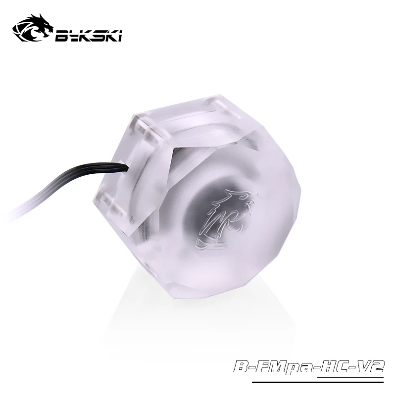 BYKSKI кулер для воды расходомер 6-Way G1/4 нить расходомер установки 5V A-RGB светильник для ореолом Хладагент фильтр водяного охлаждения Cooler