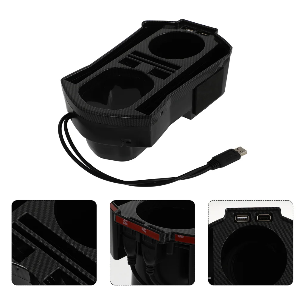 

Car Accessories Box Organizer Center Console Storage Box with USB Interface