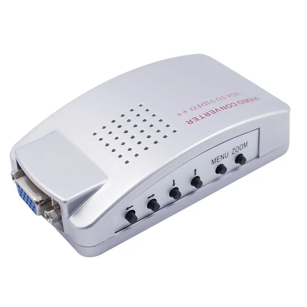 Модный Универсальный адаптер NTSC PAL VGA для ТВ AV RCA конвертер видео переключатель