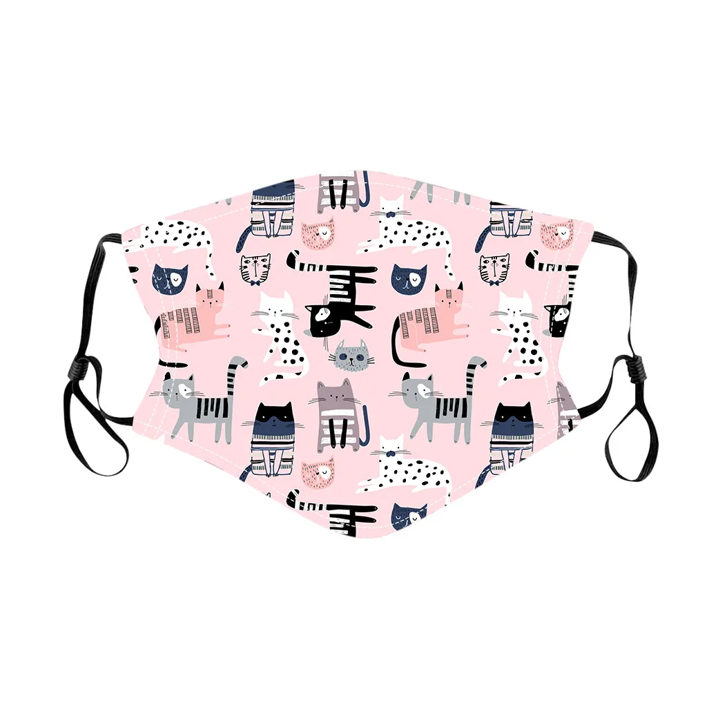 Детская маска для лица с мультипликационным принтом Моющиеся Многоразовые