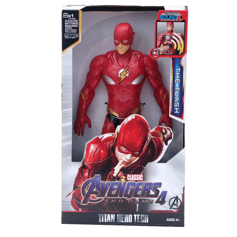 flash Marvel игрушки Мстители 4 фигурка супергероя Железный человек Халк Капитан Америка Тор человек паук Супермен модель игрушки - Цвет: flash