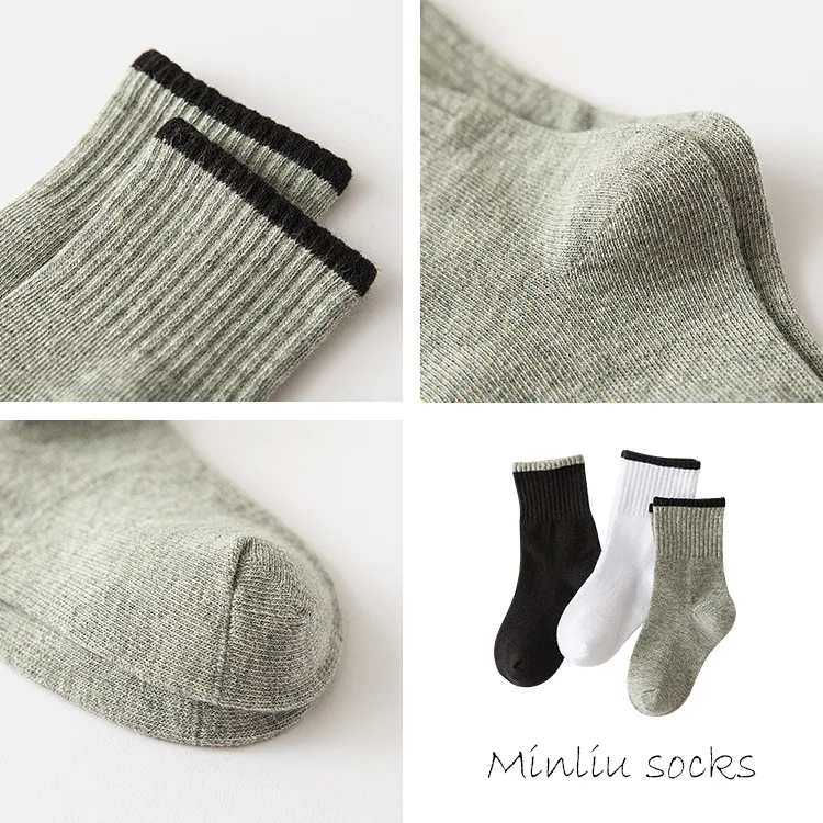 5 пар/лот зимние хлопковые однотонные белые носки высокого качества для малышей
