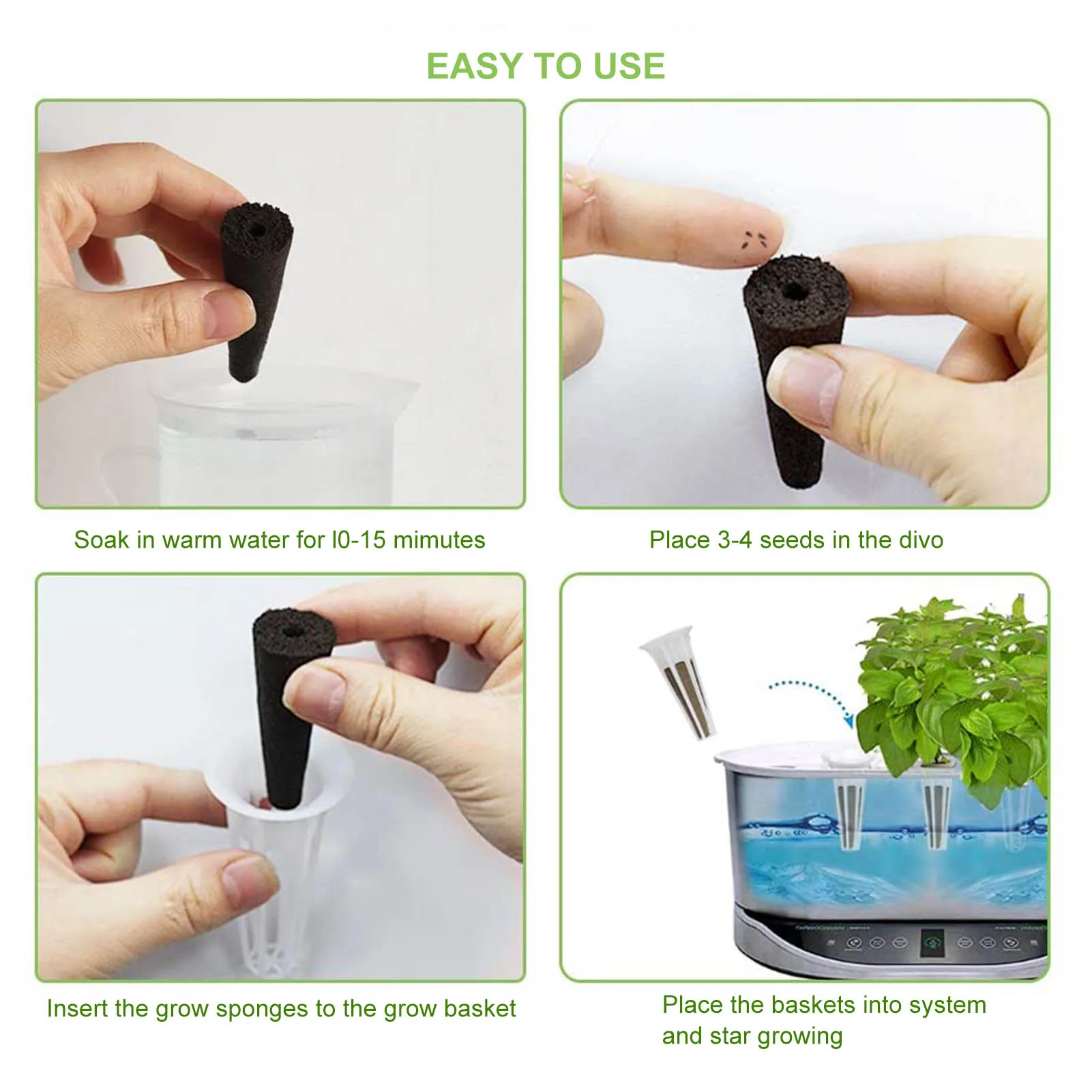 

Seed Pod Sponges Starter Sponge Pods Replacements Root Growth Sponge Plugs For Hydroponic Indoor Garden Kit Seed Starting