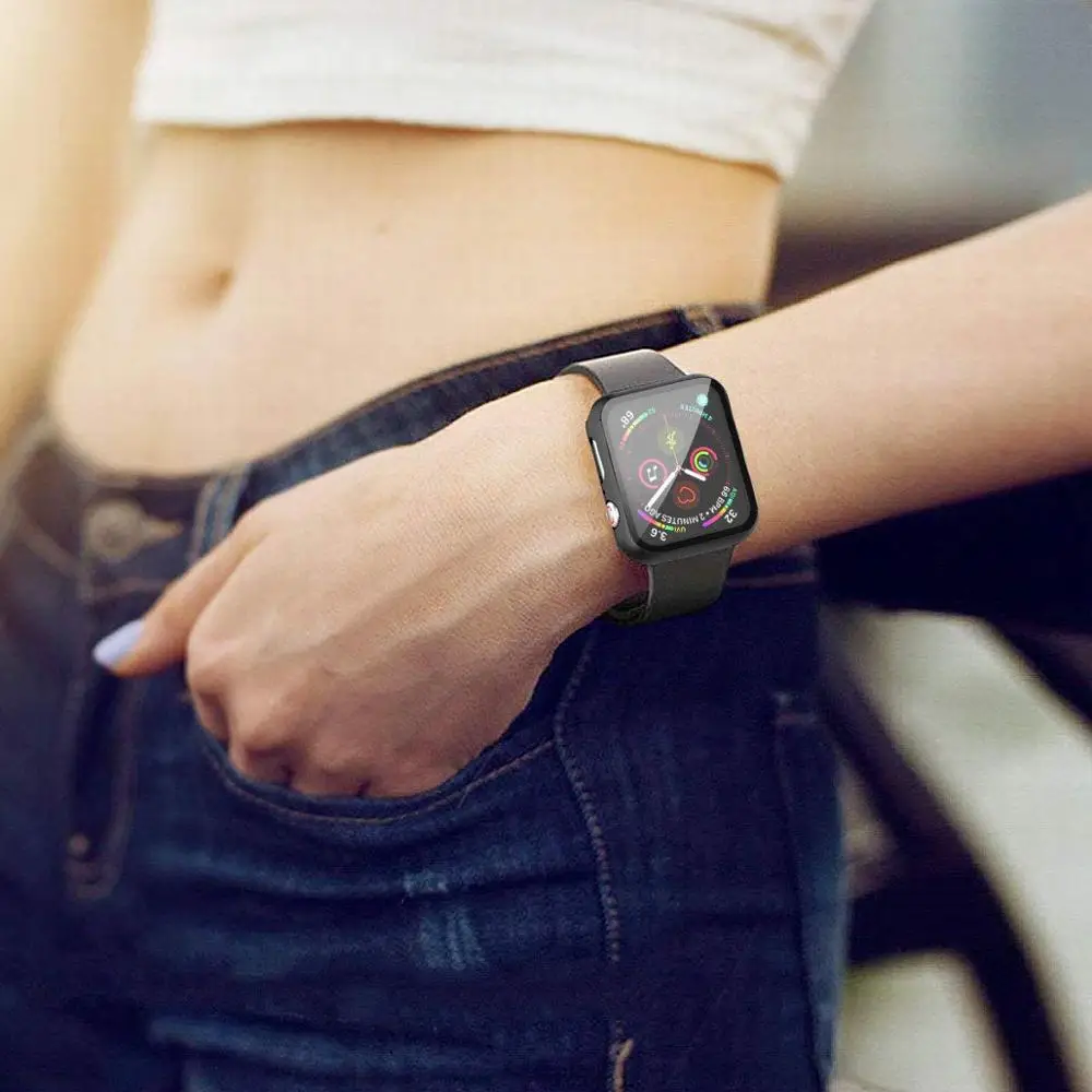 Защитная пленка из закаленного стекла для Apple Watch Series 6 5 4 3 2 1 SE 44 мм 40 42 38 Iwatch |