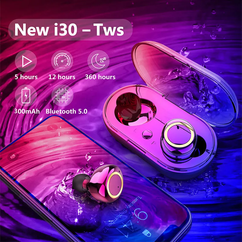 Наушники-вкладыши TWS с SQ-W1 V5.0 Bluetooth Беспроводные наушники микрофоном сенсорное