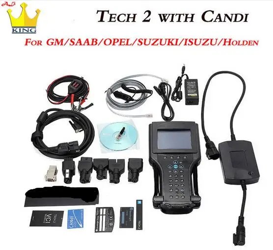 TECH2 with one card Высокое качество Tech2 Авто сканер для Opel Tech 2 32MB Программное обеспечение карты для G-M/SAAB/OPEL/SUZUKI/ISUZU/Holden 6 видов карты памяти - Цвет: TECH2 with one card