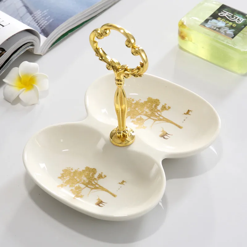 Керамическое мыло в скандинавском стиле простой Овальный двухслойный контейнер