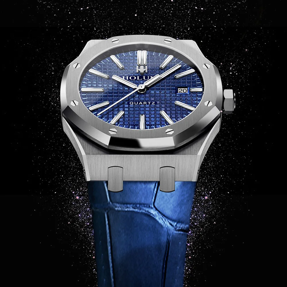 HOLUNS Для мужчин s часы Женева Топ Роскошные Брендовые Часы Япония miyota Кварцевые