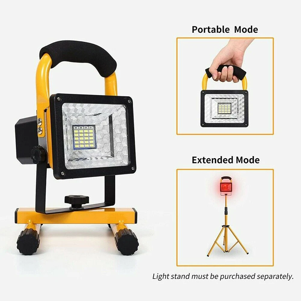 en Ucuz 30W Taşınabilir Projektör LED USB şarj Edilebilir Akülü çalışma Alanı Projektör Kamp Balıkçılık Için Barbekü