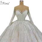 Роскошные Блестящие Свадебные платья для женщин 2021 цвета слоновой кости Дубай свадебное платье Принцесса бальное платье для невесты арабское платье