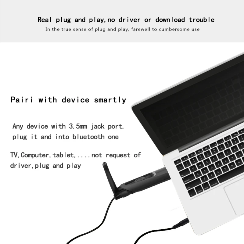 Новый CSR Bluetooth 5 0 один перетащите два передатчика с антенной USB питание