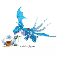frozen anna the dragon prince and pirncess building blocks kit elves bircks figures model toys model kids girls boys gift