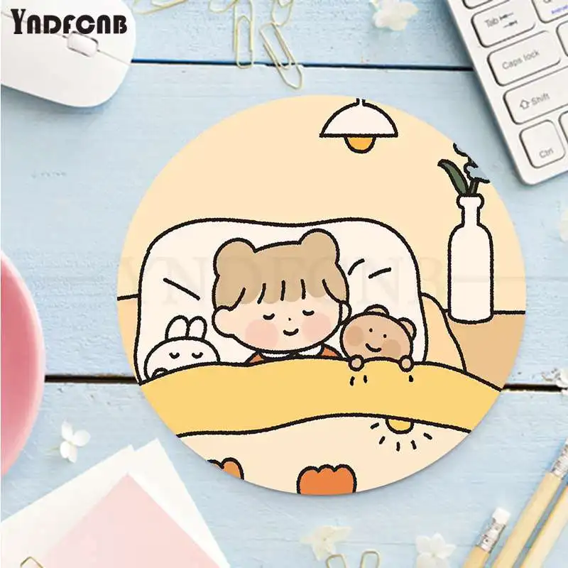 

YNDFCNB Boy Gift Pad Cartoon Girl Gaming round Mouse Pad Computer Mats gaming Mousepad Rug For PC Laptop Notebook
