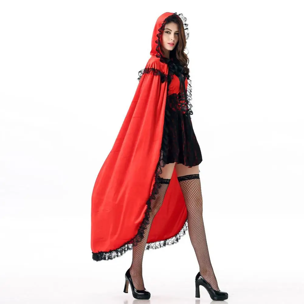 Женские сексуальные костюмы на Хэллоуин кружевное винтажное мини платье ведьмы