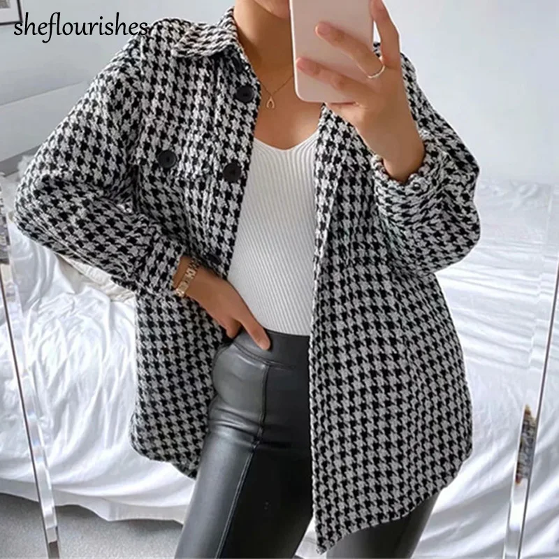 2019 зимние пальто и куртки женские винтажные клетчатые корейские с длинным