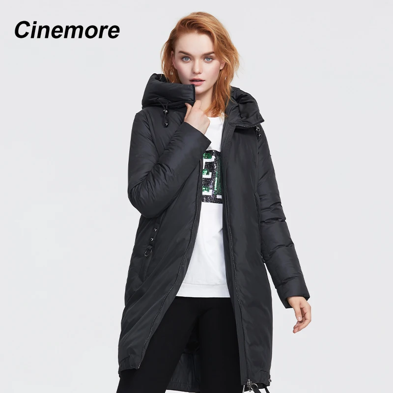 CINEMORE 2020 зимнее Новое поступление пальто женское с толстым хлопком длинная модная