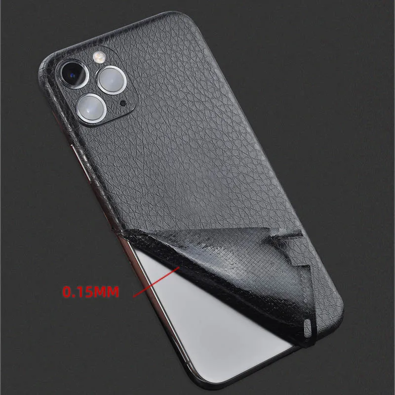 Leather Skin Pattern Phone Sticker For iPhone 8 11 12 Plus Back Films Decal For iPhone 11 12Pro Max Sticker Adhesive Skin
