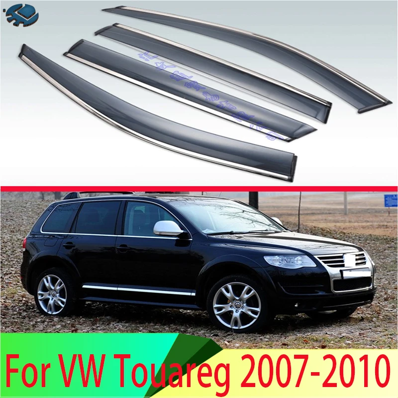 4 шт. пластиковые наружные дефлекторы от солнца и дождя для VW Touareg 2007-2010