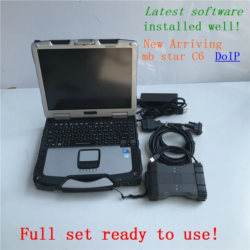 Полный набор MB Star C6 SD c6 X-ntry DOIP используется cf-30 ноутбука CF30 OBD2 диагностическое