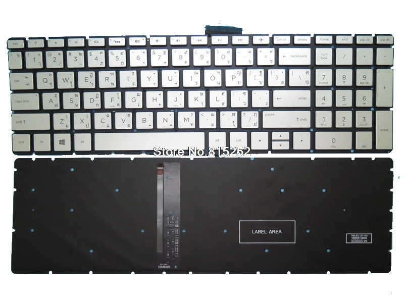 

Клавиатура с подсветкой для ноутбука HP 17-AK000 17-AK013DS 17-AK018CY 17-AK019CY 17-AK020CY 17-AK028CY 17-AK072CL, Таиланд TI 919794-281