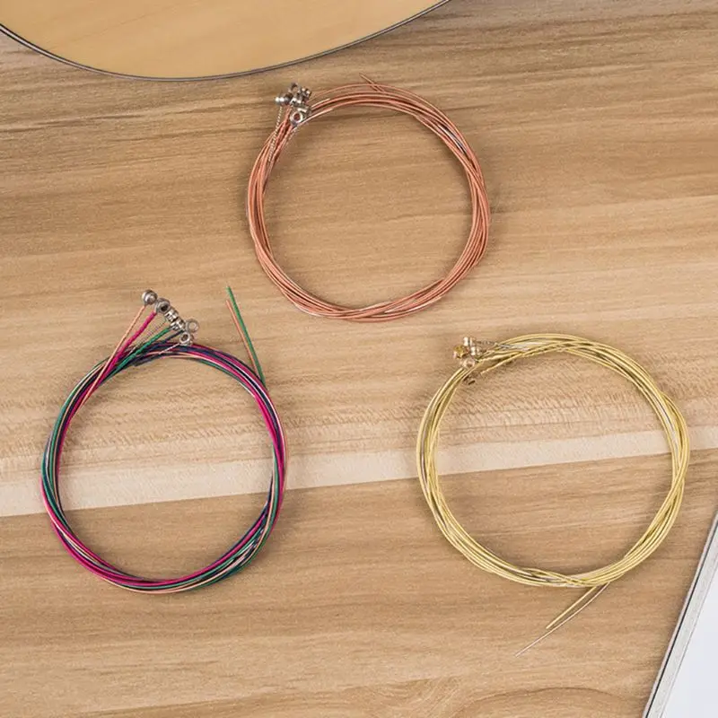 

6Pcs/Set Durable Metal String Classical Guitar Strings Steel Wire Acoustic Folk Guitar Musical Instrument Parts Accessories