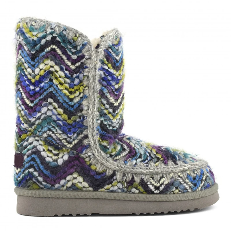 

2021 winter women snow ankle boots eskimo 24 tartan sequin sheepskin luxury brand sewing ladies botines botas