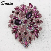 donia jewelry fashion europe and the united states high end bride brooch rhinestone flower alloy big brooch coat accessories