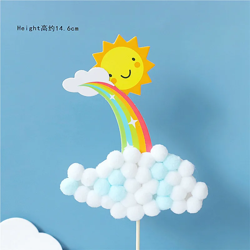 Двухслойный Радужный торт с надписями на день рождения украшения для девочек