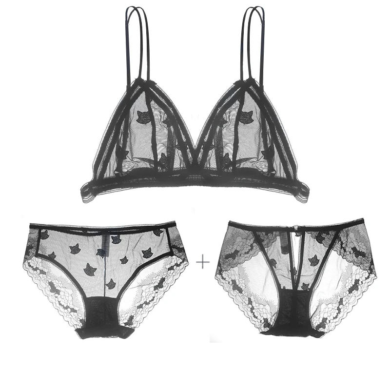 Комплект сексуального нижнего белья Wriufred прозрачный бюстгальтер без косточек