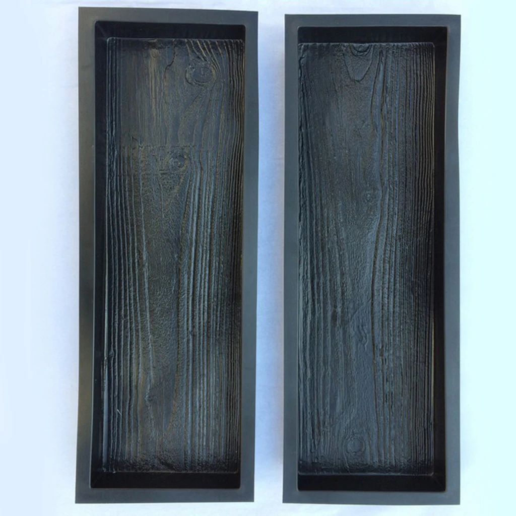 

2Pcs Simulated Wood Grain DIY Plastic Garden Path Maker Mold Manually Paving Cement Brick Mould Stepping Stone Road Making Tool