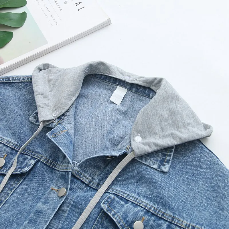 Коллекция 2019 года модное осеннее женское джинсовое пальто в консервативном