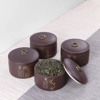 household sealed tea box ceramic tea cans food kitchen grain storage box with lid storage jar coffee table desktop decoration