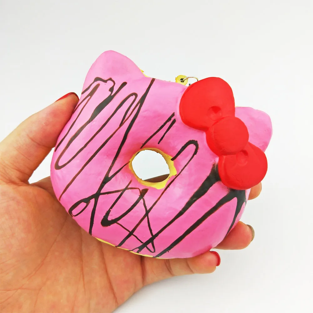 Мягкое hello kitty пончик милый обычный медленный отскок Подвеска для мобильного телефона ремень Рождественский подарок для детская игрушка