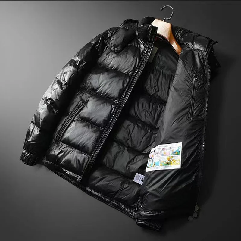 2021 winter new casual down jacket men's white duck down warm down jacket fashion slim top