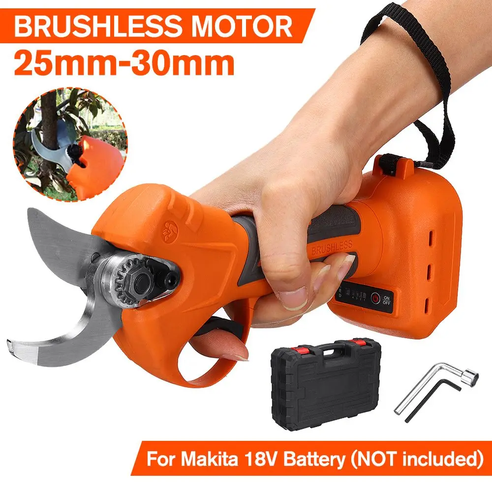 

Бесщеточный Электрический секатор для фруктов, 30 мм, перезаряжаемые ножницы для обрезки огород, садовый секатор для ветвей Makita с аккумулято...