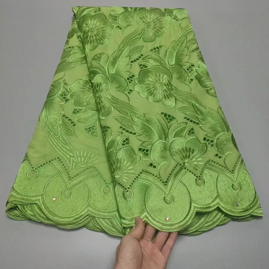 

African Lace Fabric 2021 New Design French Lace 100% Cotton Embroidery Fabric High Quality Nigerian Swiss Voile In Switzerland