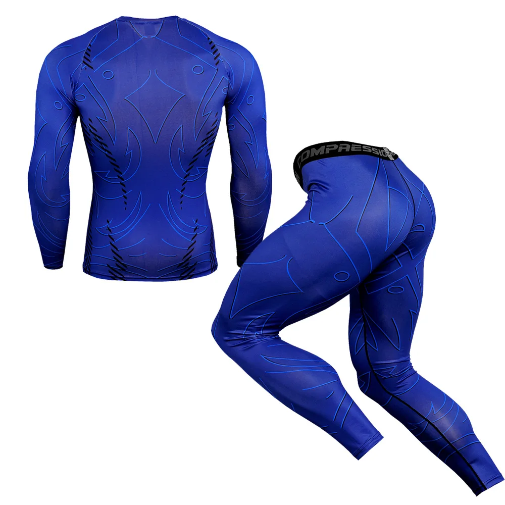 Камуфляжный Быстросохнущий компрессионный комплект из 2 предметов для бега