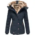 Осенне-зимняя женская парка, длинная куртка, пальто, женская модная пуховая куртка с воротником из искусственного меха, пальто с капюшоном, теплые облегающие парки