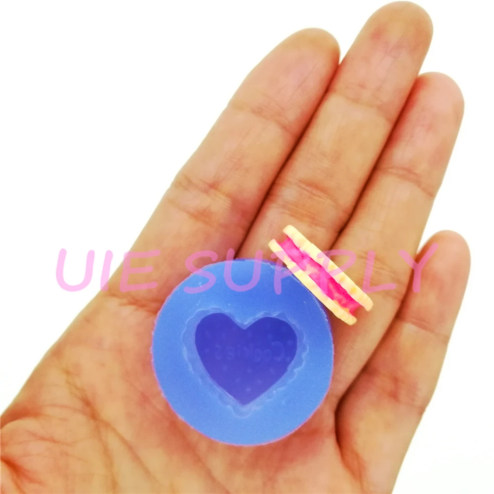 QYL476U 22.0mm x 18.8mm Heart Cookie Silicone Mold Fondant Cake Decoration Candy Resin Clay Craft Earrings Necklace Pendant DIY | Дом и сад