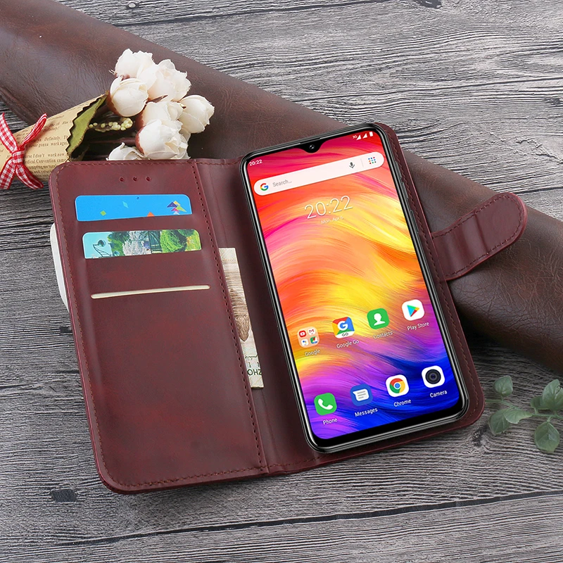 Кожаный чехол ocolor для Oukitel C16 Pro откидной Чехол с наклейкой C15 C17 защитный карманом