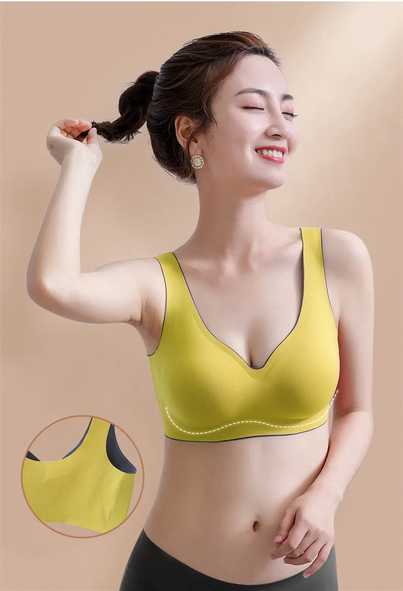 

Women seamless latex Bra Fashion push up latex Underwear Women's sexy latex Bra Women's latex Bra without steel ring Brassiere