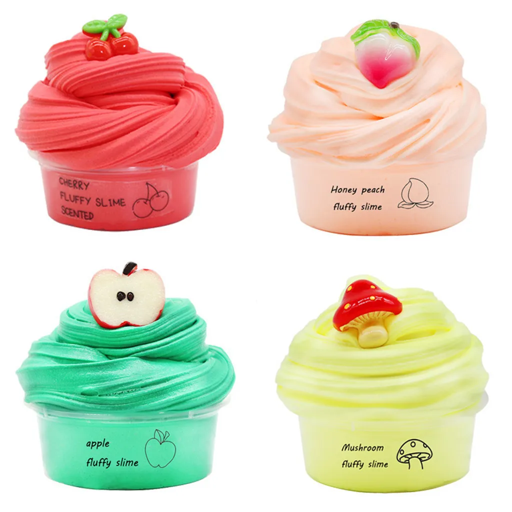 

Пышная пена Slime глинистый шарик поставки DIY светильник из мягкого хлопка Подвески Slime набор для фруктов облако ремесло антистресс детские иг...