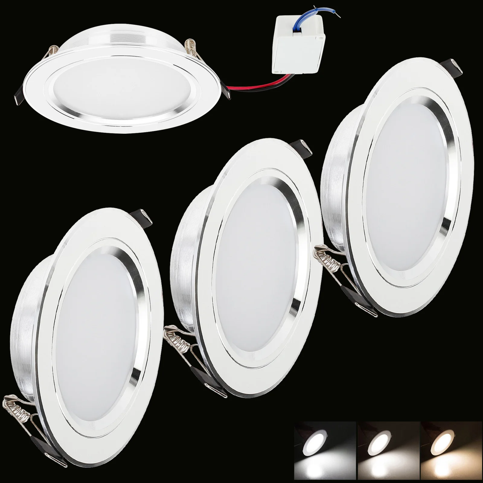 

12W 9W 7W 5W 3W Dimmable Epistar LED Recessed Ceiling Downlight Light Lamp 110V 220V With Driver Spot Light Indoor Lighting