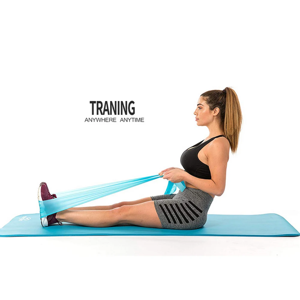 

Yoga Pilates Stretch Resistance Band Exercise Fitness Band Training Elastic Exercise Fitness Rubber Loops 150cm For Gym Training
