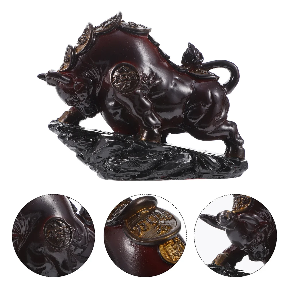

1pc Creative Retro Cattle Crafts Home Desktop Adornment Change Color Tea Pet
