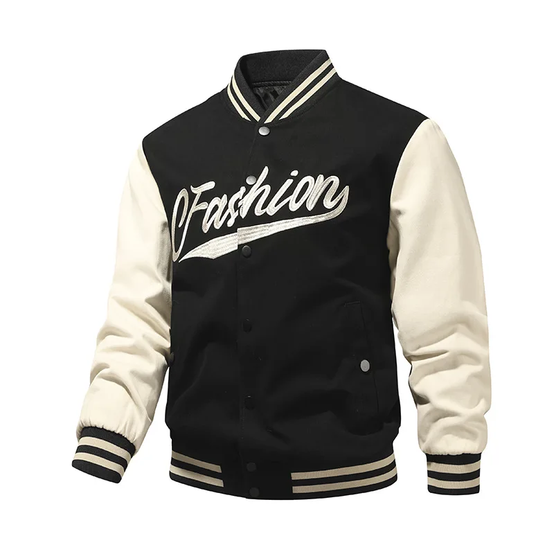 

OEING Mens Bomber Jacket Sports Baggy Coat Solid Color Sweater Casual Work Outwear S-4XL New 2022