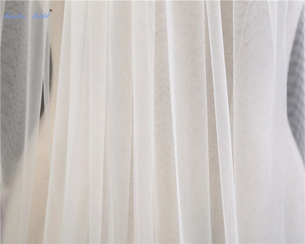 2020 новая простая Тюлевая свадебная фата 200 см Однослойная до часовни | Свадьбы и