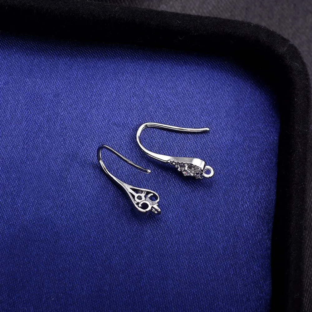 Застежки крючки для сережек из фианита 10 пар|earrings swarovski|earring findings sterling silverearring post |